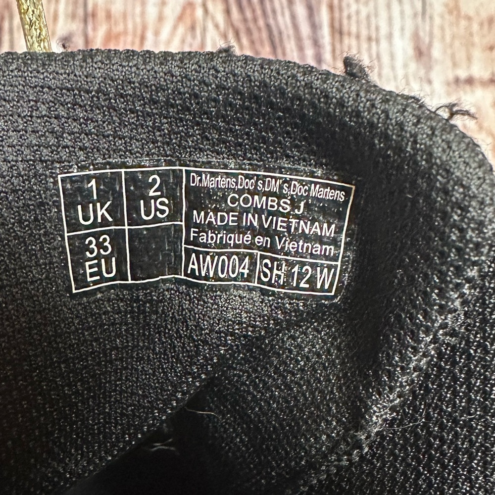 Dr Martens Combs J Boots Youth Girls Sz 2 - Picture 8 of 8
